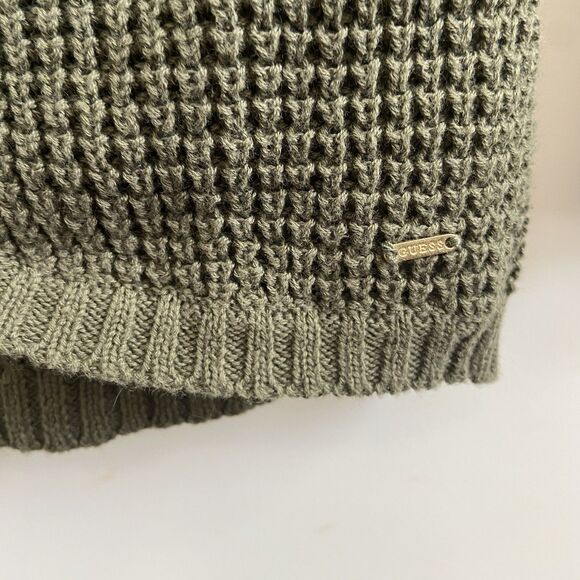 Guess Winslet Crossover Wrap Sweater Olive Green Size Small - Picture 5 of 11